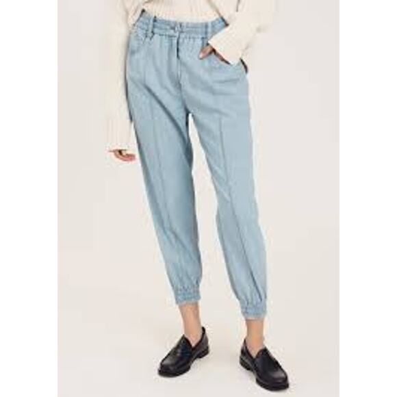 Derek Lam 10 Crosby Phoenix Jogger Light Blue Chambray TF111O19LCC US 6 Medium - Picture 4 of 11